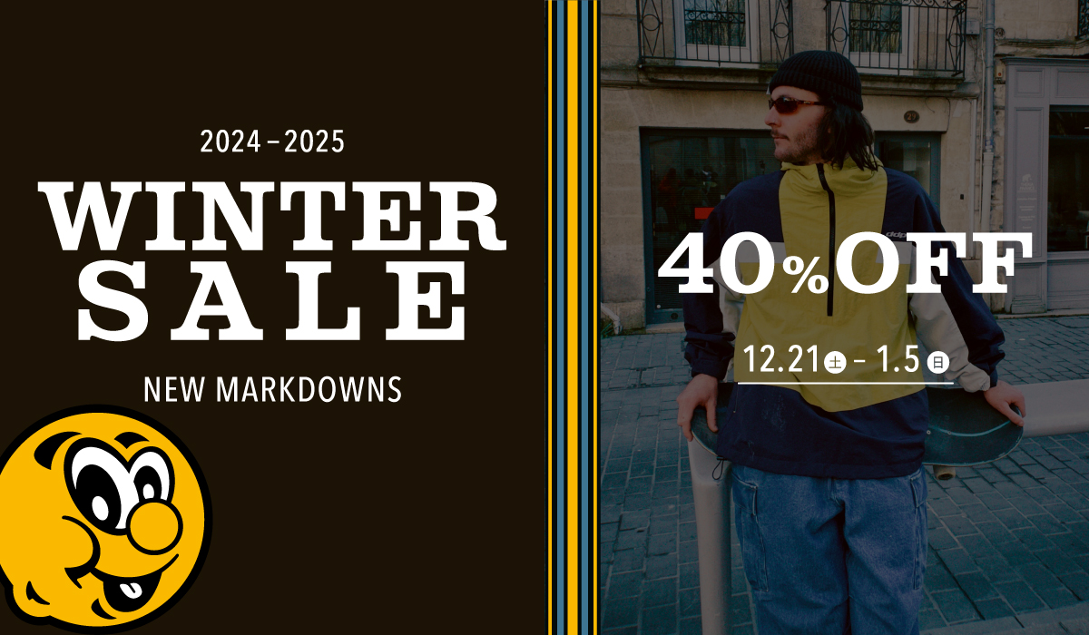 【40%OFF】12/21(Sat)~1/5(Sun)2024A/W商品 WINTER SALE