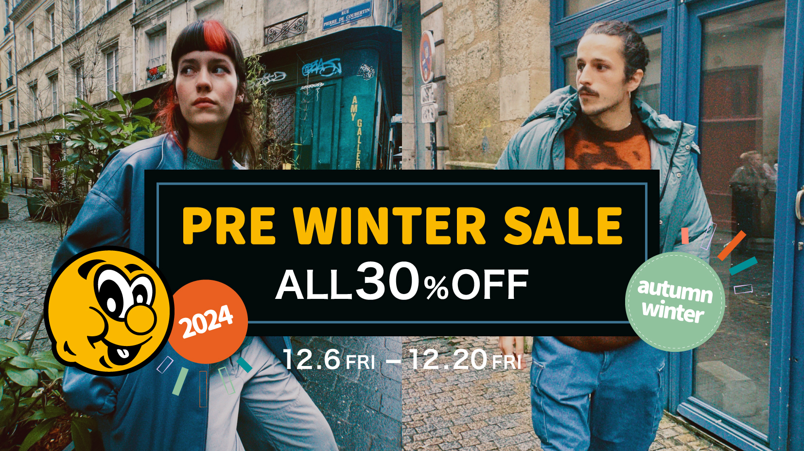 【30％OFF!】12/6（Fri）-12/20（Fri）PRE WINTER SALE