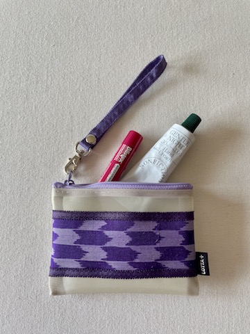 カラフルな銘仙メッシュポーチSS