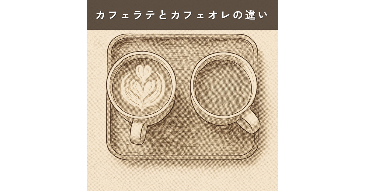 カフェラテとカフェオレの違い｜エスプレッソとドリップで“味わい”はどう変わる？