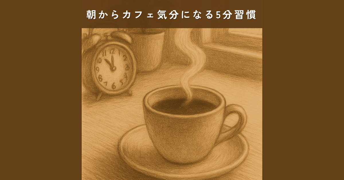 ☕ 朝からカフェ気分になる5分習慣