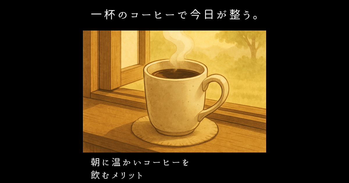 【おうちカフェ】朝に温かいコーヒーを飲むメリット｜冷え込む秋の朝にぴったり
