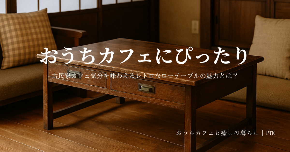 【おうちカフェにぴったり】古民家カフェ気分を味わえる、レトロなローテーブルの魅力とは？