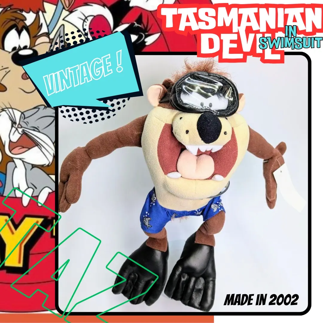📢 ルーニー テューンズ TAZ VINTAGEプラッシュ🤎