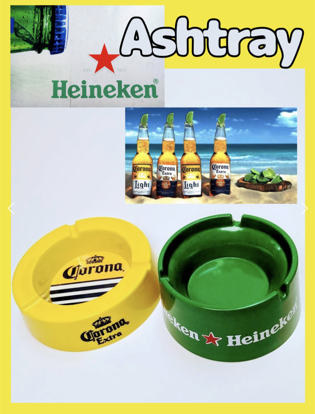 📢 海外限定ノベルティ灰皿入荷❗CORONA Heineken