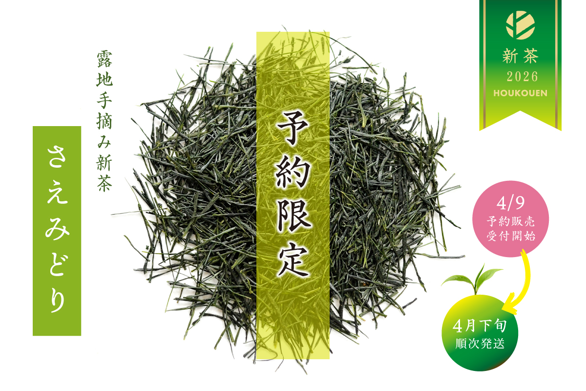 【予約限定】 露地手摘み「さえみどり みる芽」2026新茶大はしり