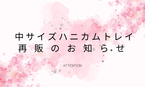 中サイズハニカムトレイ再販のお知らせ