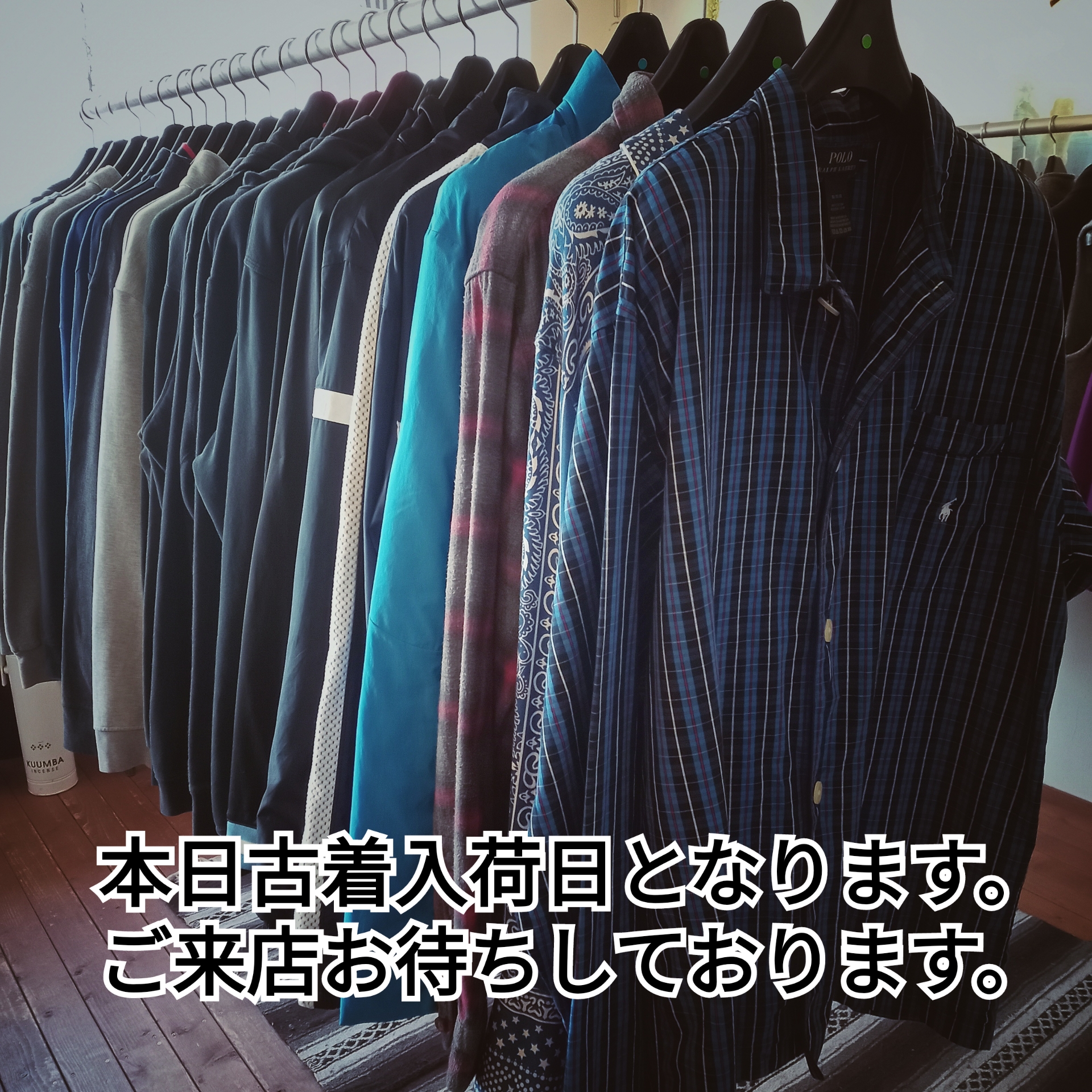 本日古着入荷日
