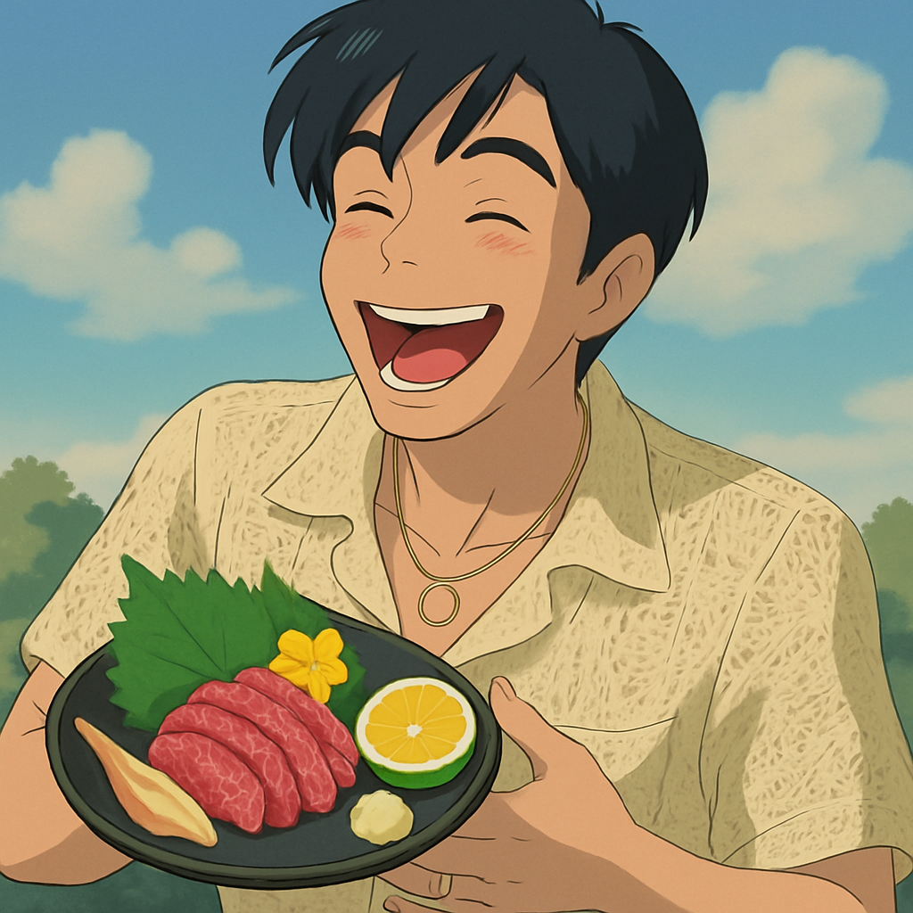 〝お盆休みに馬刺しを食べる〟