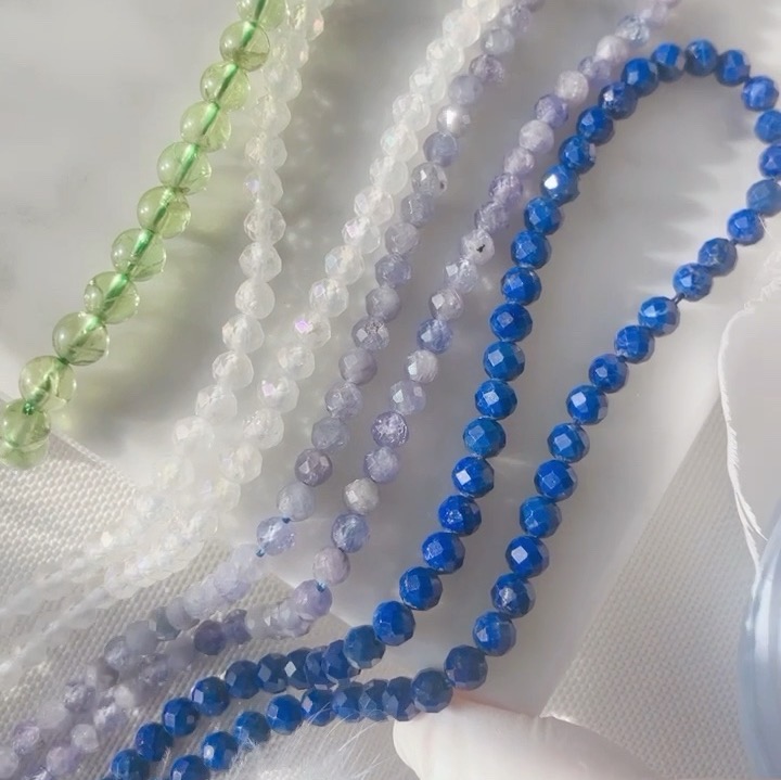 【New】12月の誕生石・ラピスラズリとタンザナイトのビューティーカフ〜Cinderella〜