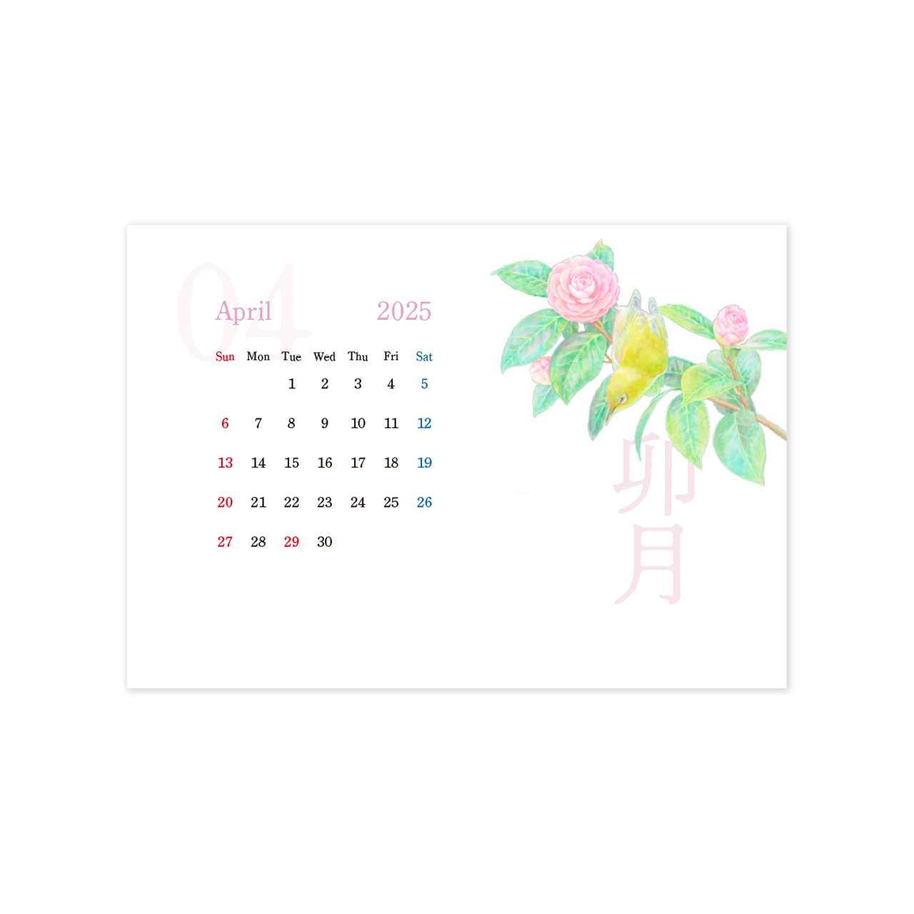 ４月になりました。
