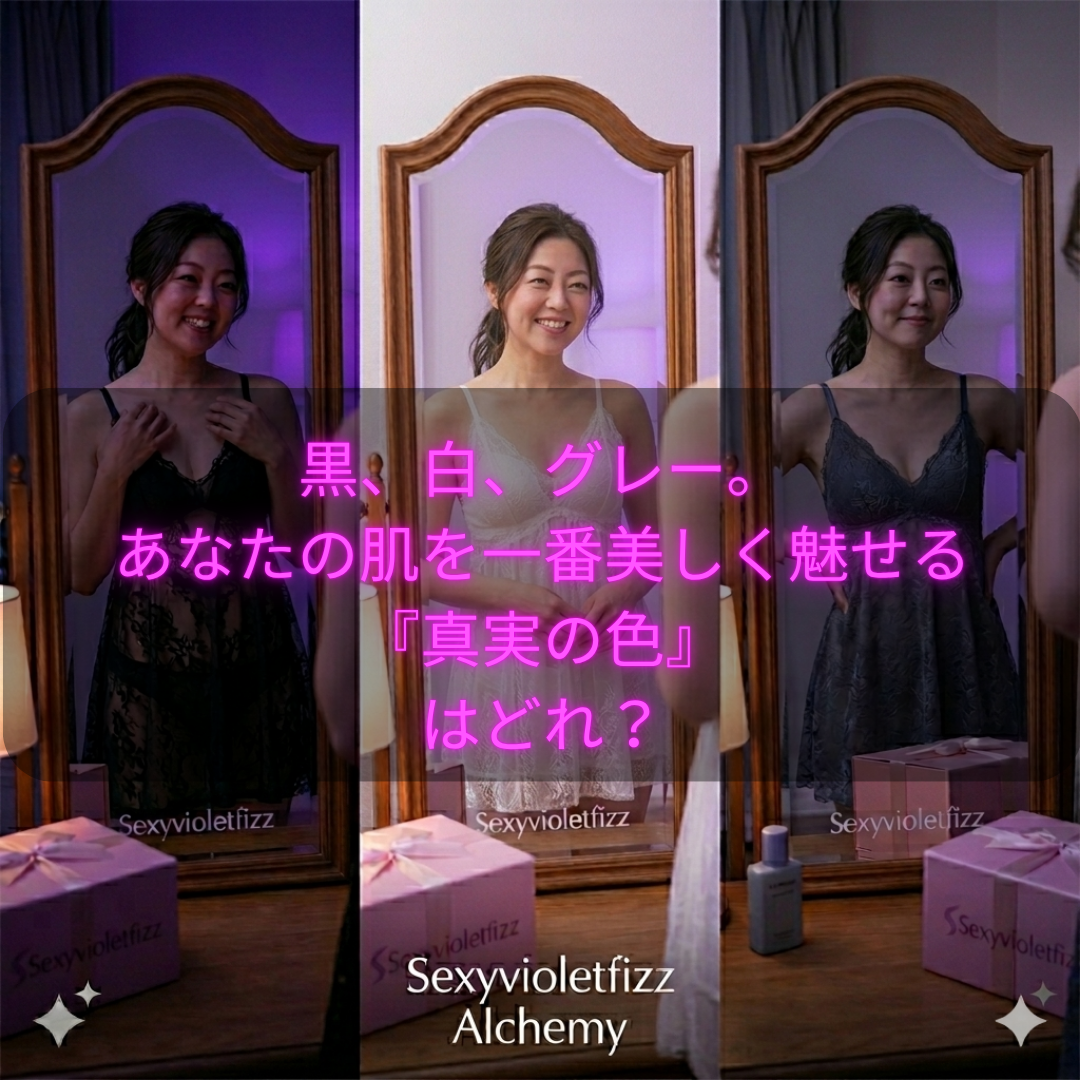 【黒・白・グレー】 あなたの肌を一番美しく魅せる 『真実の色』 はどれ？