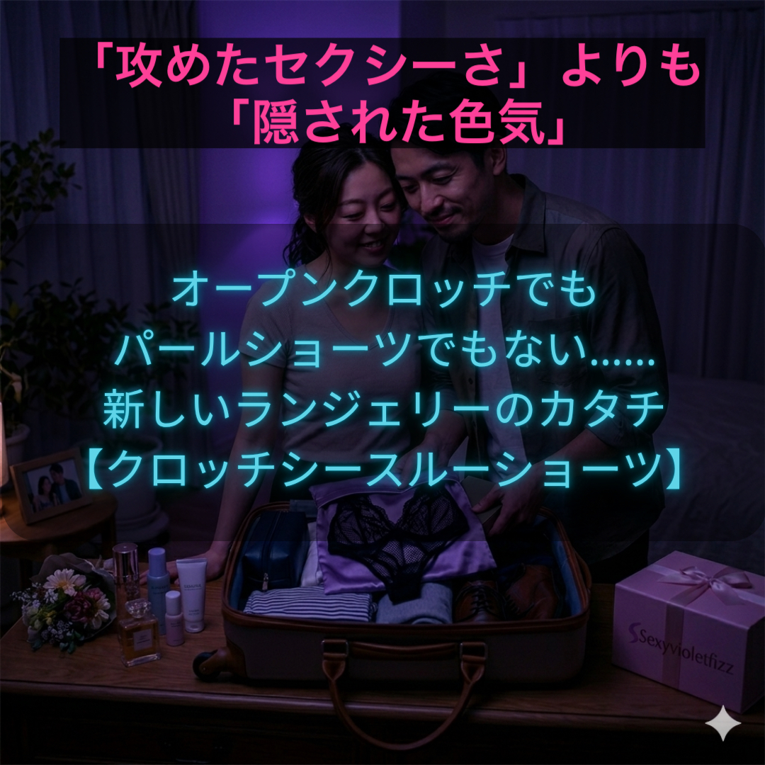 オープンクロッチでもパールショーツでもない……新しいランジェリーのカタチ【クロッチシースルーショーツ