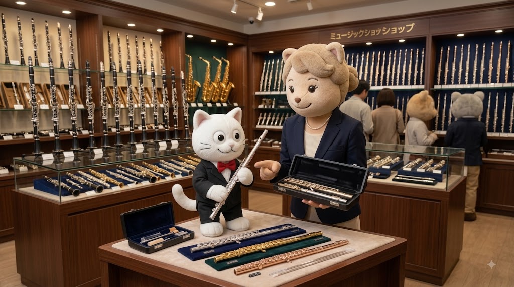 生徒さんの楽器選定に同行させていただきました🪈