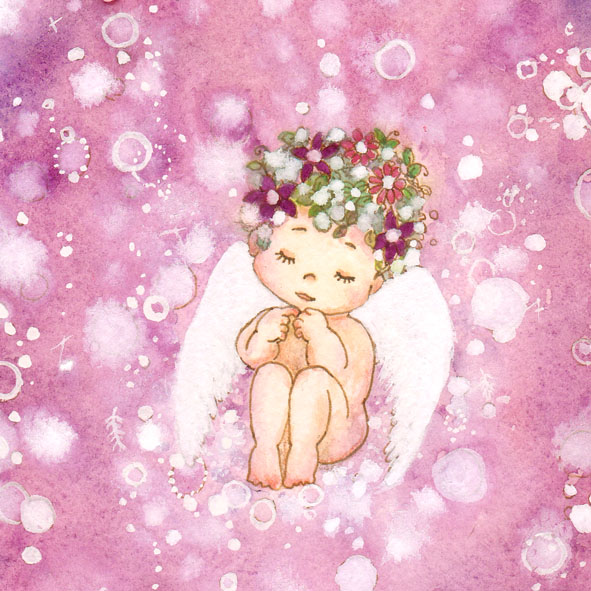 天使イラスト·母子像の原画🎄X'mas限定販売✨