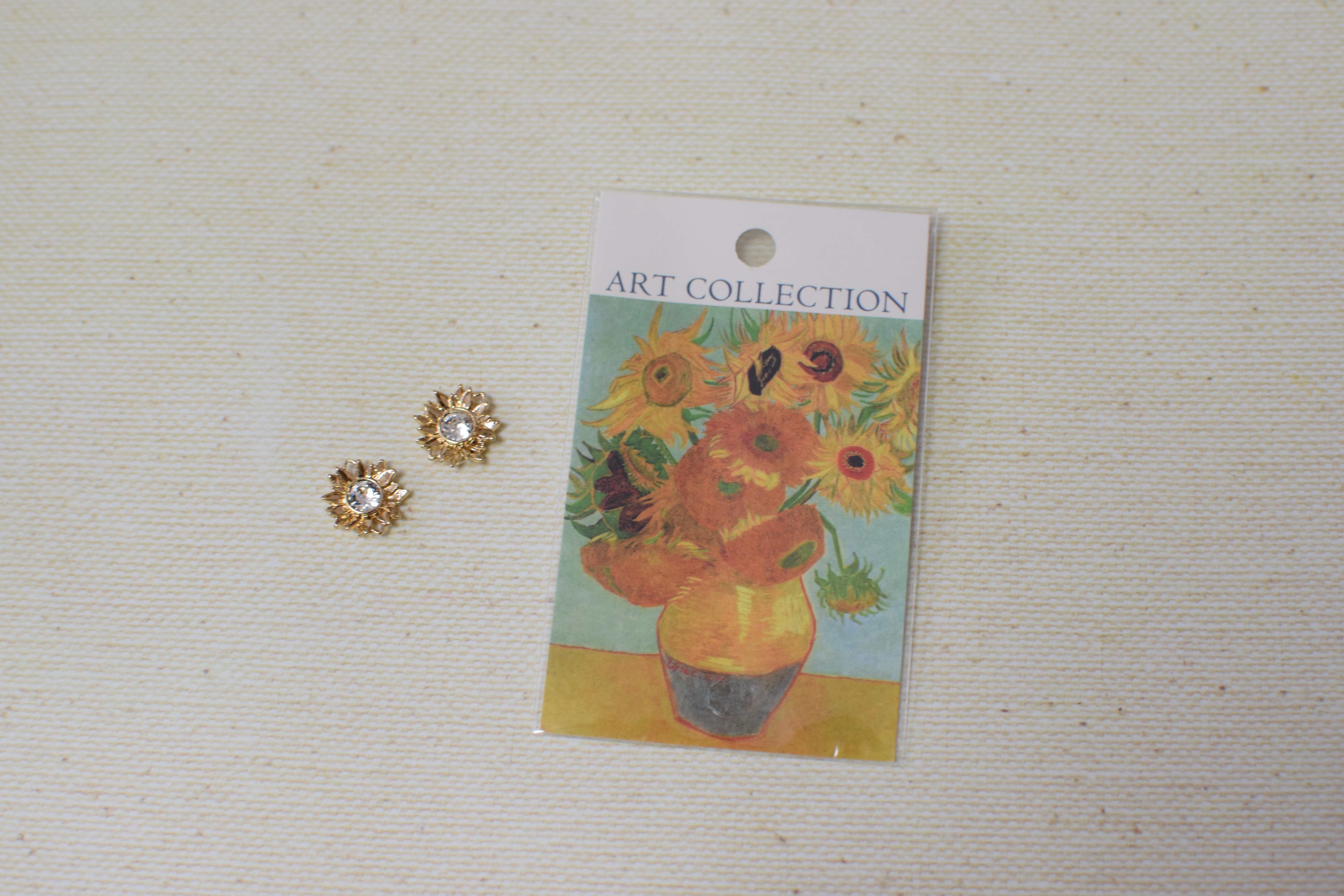 「ゴッホのひまわり」をモチーフにしたアクセサリーパーツを見つけました！