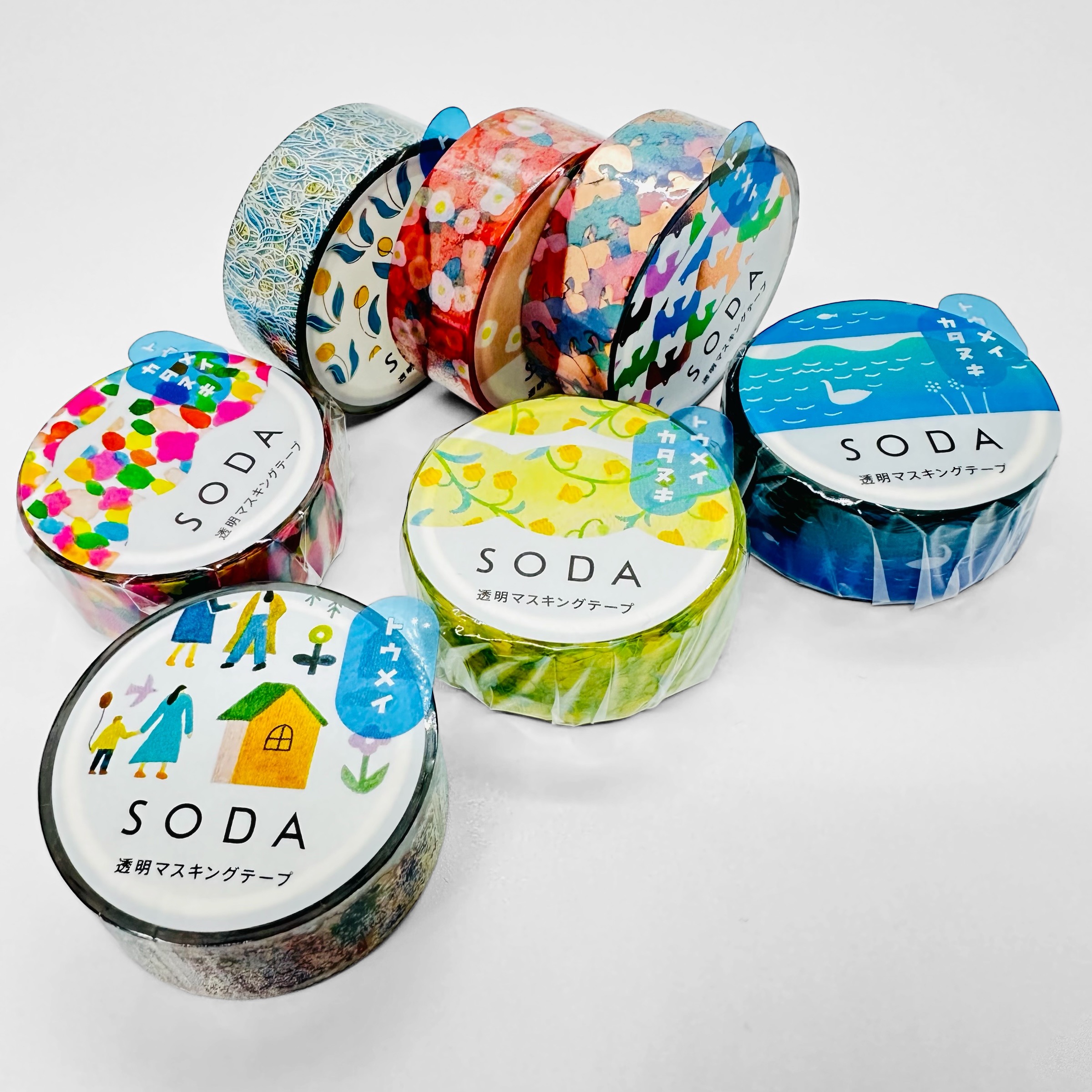 キングジムのSODA透明マスキングテープ、各種販売中です✨