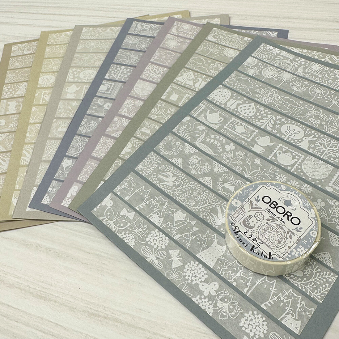 シール堂「OBORO」マスキングテープ、販売中です✨