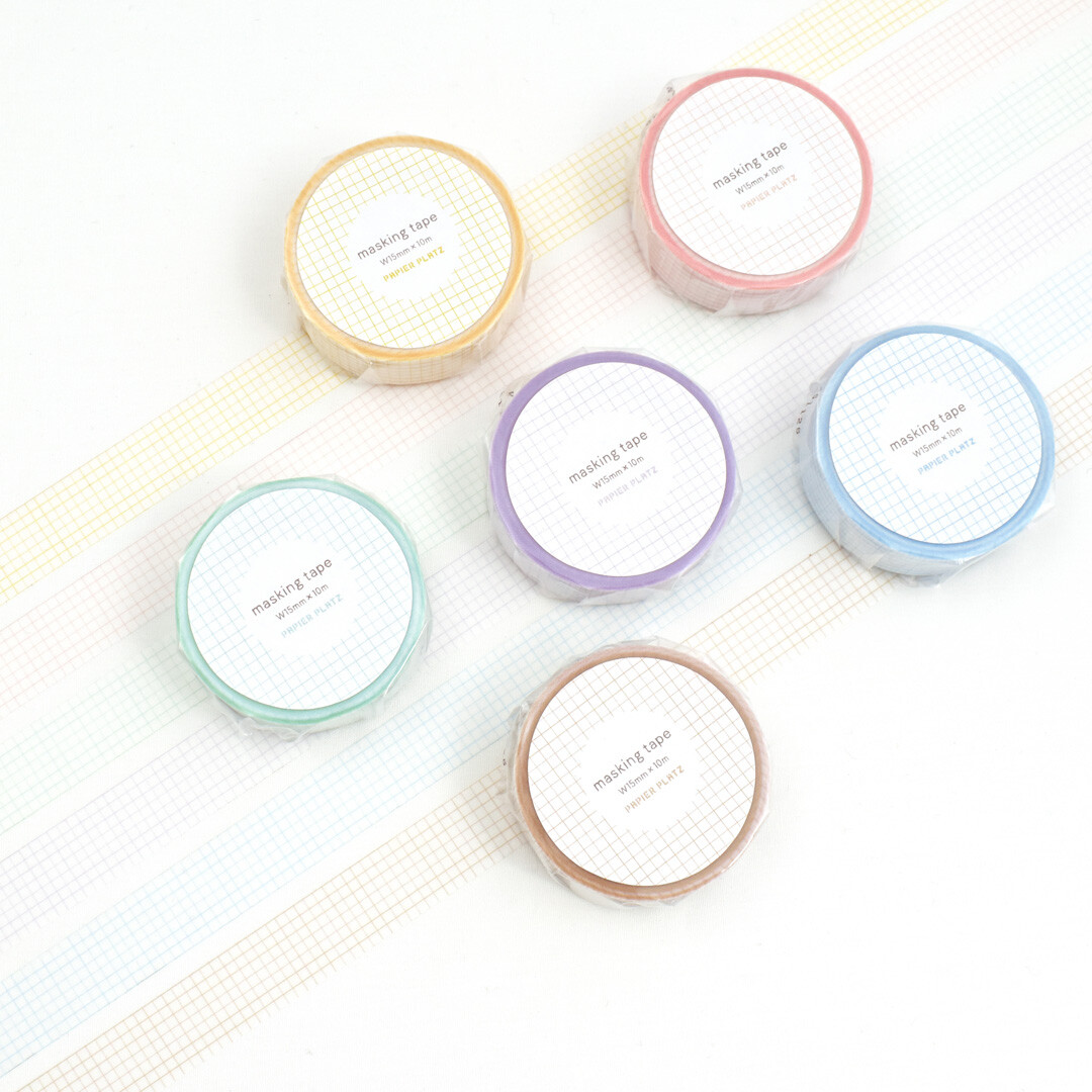 パピアプラッツの方眼マスキングテープ、入荷しました✨