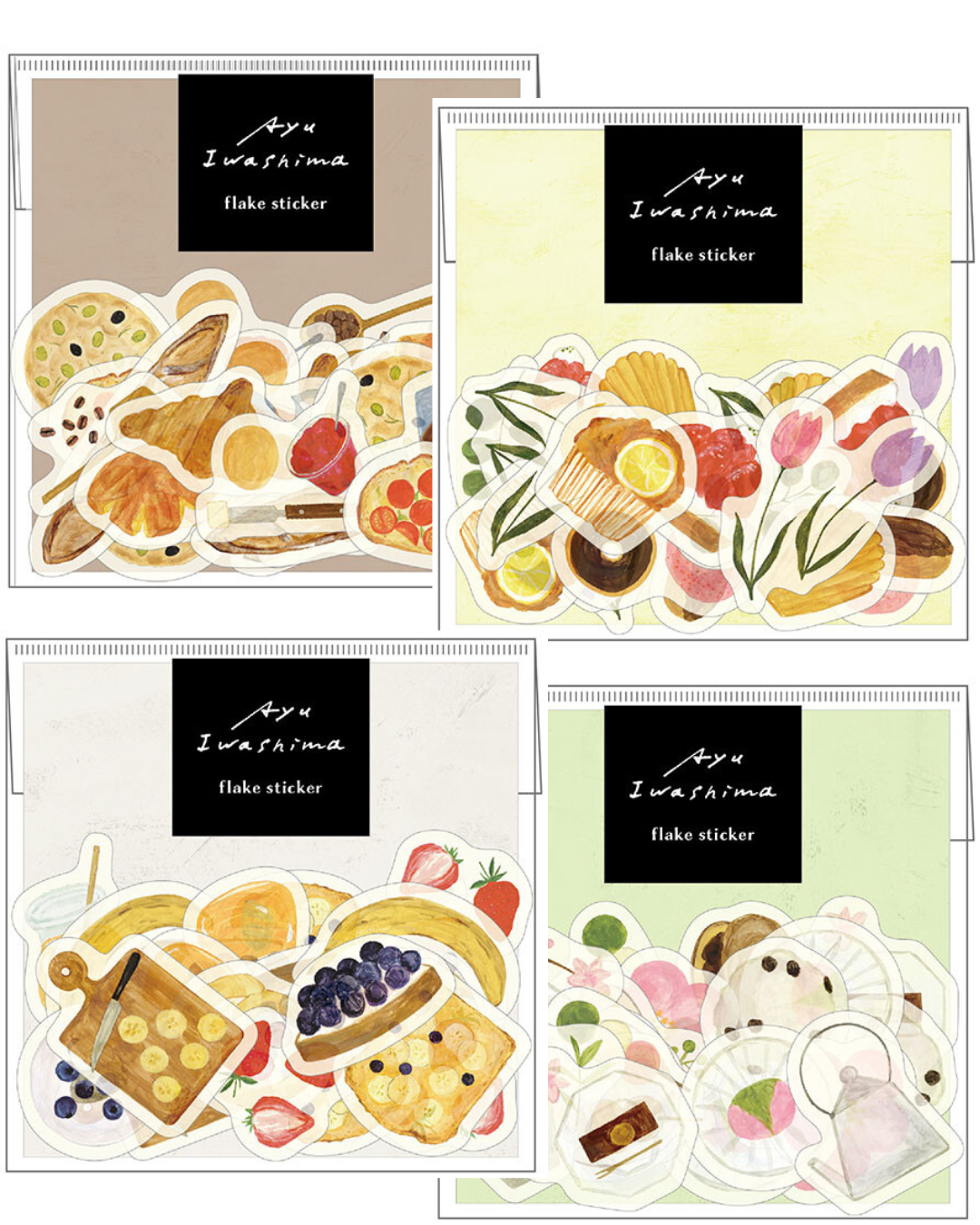 エルコミューンのいわしまあゆさんデザインのフレークシール、入荷しました🥐✨