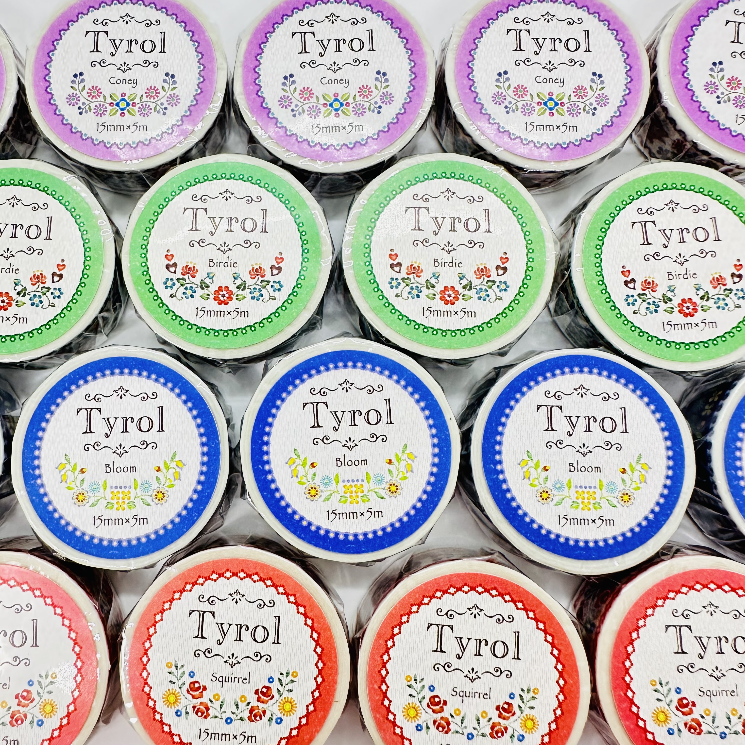 エヌビー社の「Tyrol-ティロール-」シリーズのマスキングテープ、販売中です🐿️✨