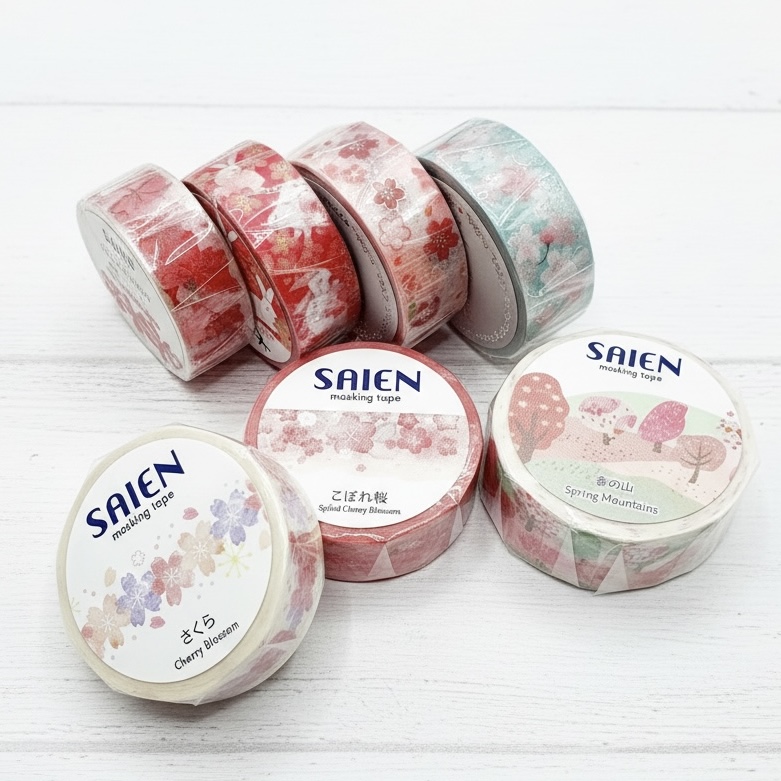 桜🌸モチーフのマスキングテープ、販売中です✨
