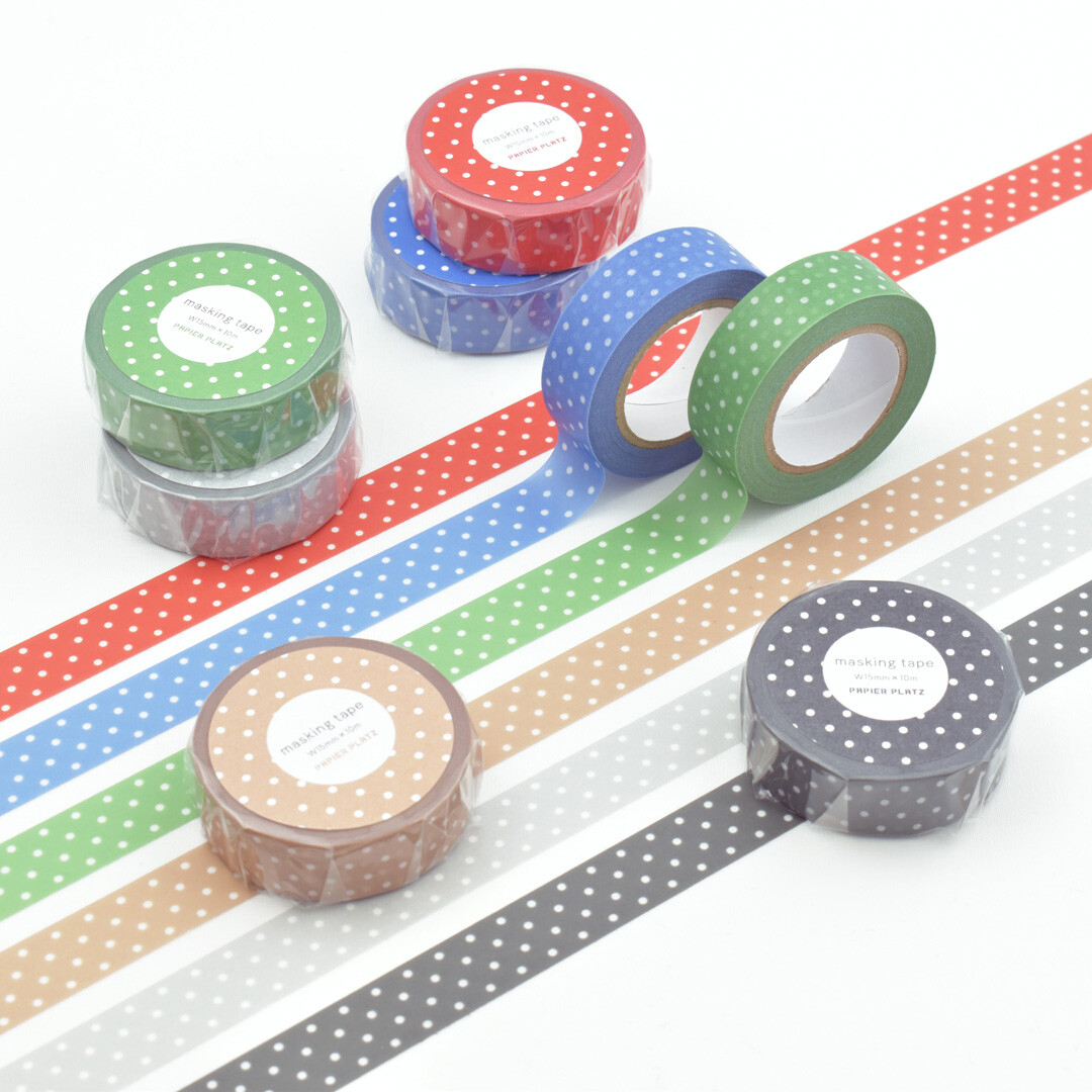 パピアプラッツのドットマスキングテープ、入荷しました✨