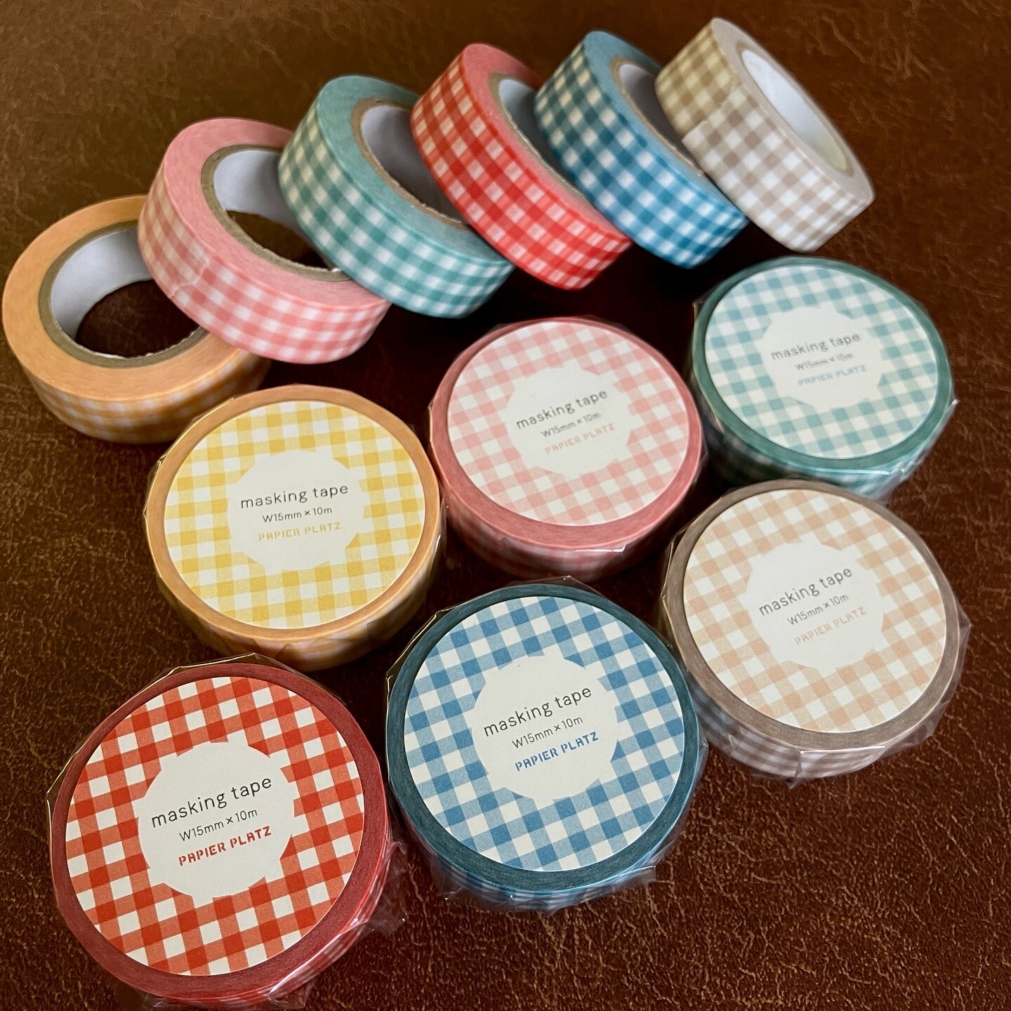 パピアプラッツの人気のギンガムチェックマスキングテープ、再入荷しました✨