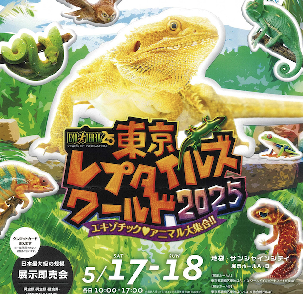 東京レプタイルズワールド、出店します！