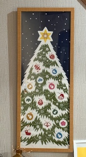 今月の玄関の手ぬぐい額縁