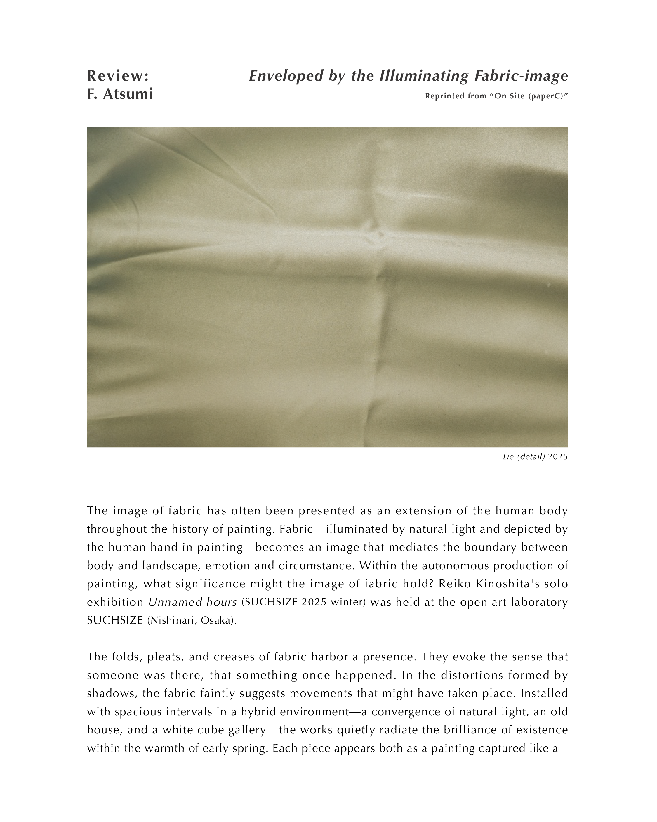 Review: F.Atsumi ~2025 winter~