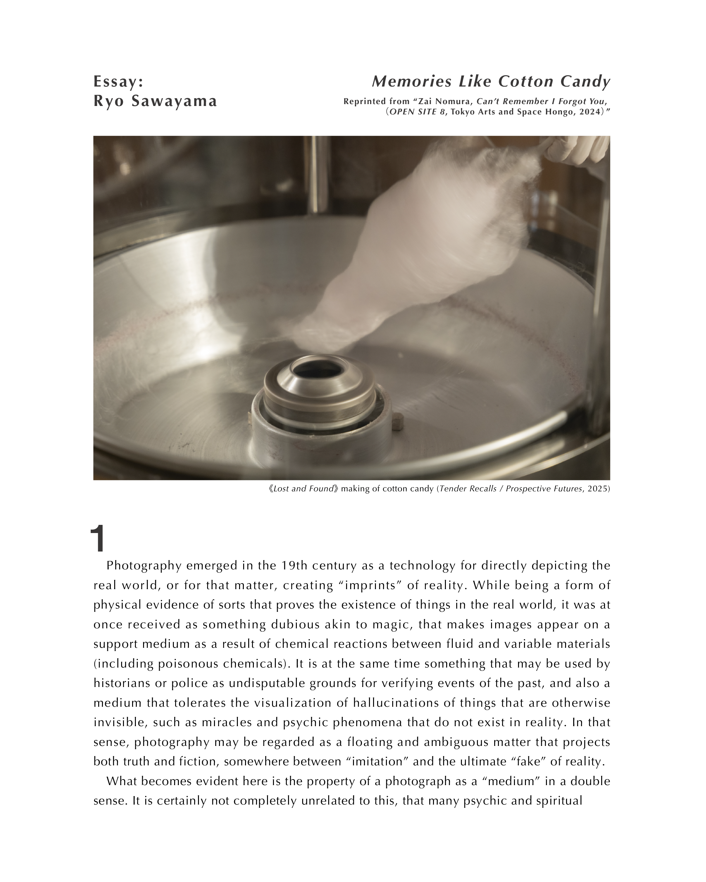 Essay: Ryo Sawayama ~2025 autumn~