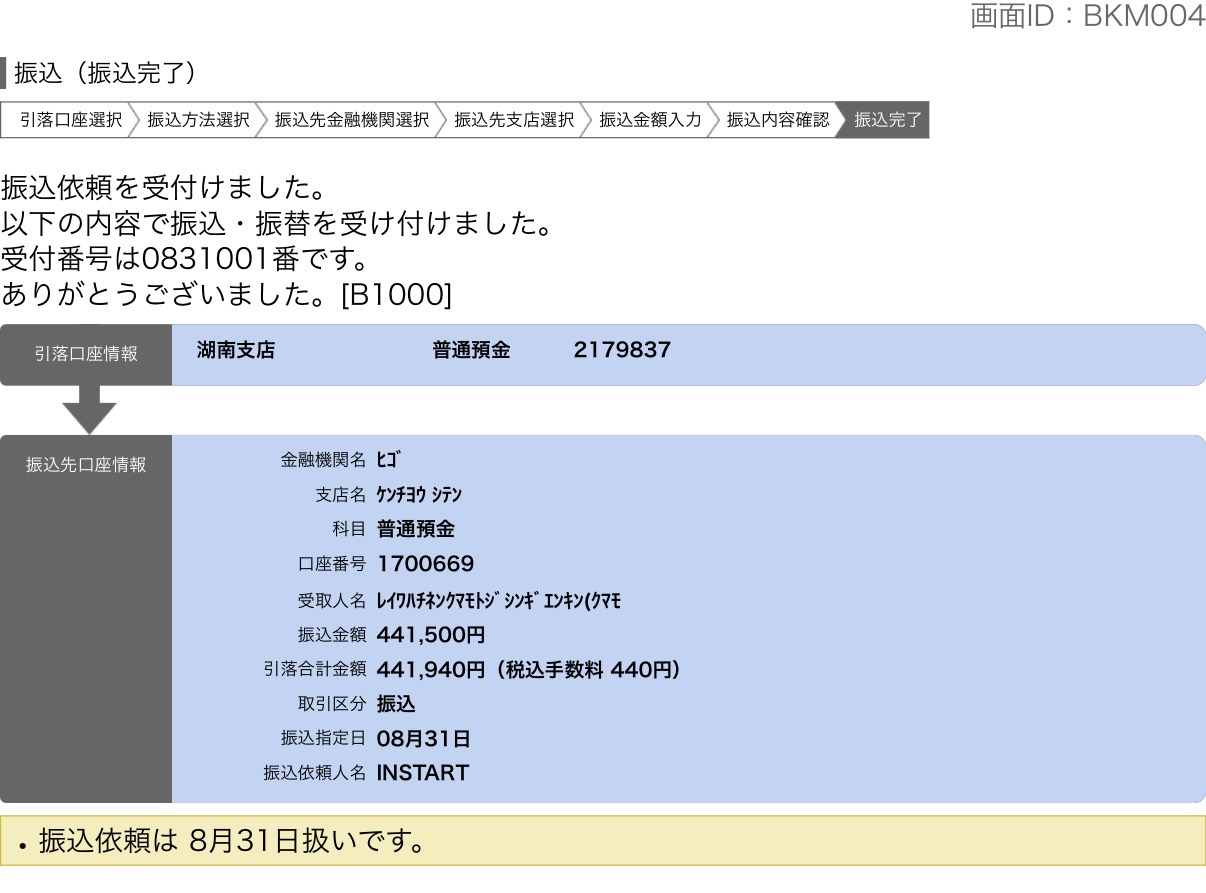 【熊本地震　義援金寄付の報告】