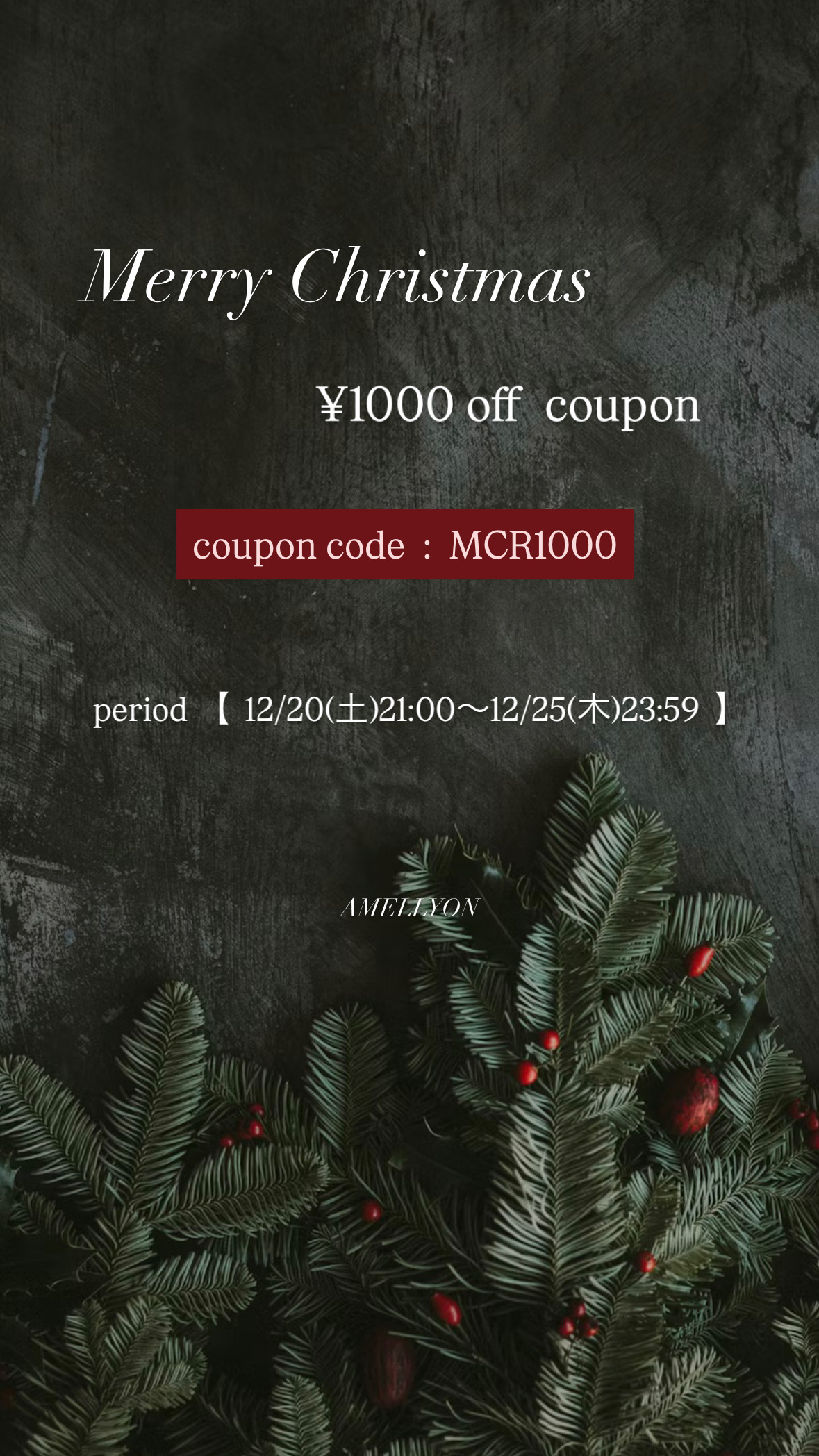 Merry Christmas happy coupon🎄