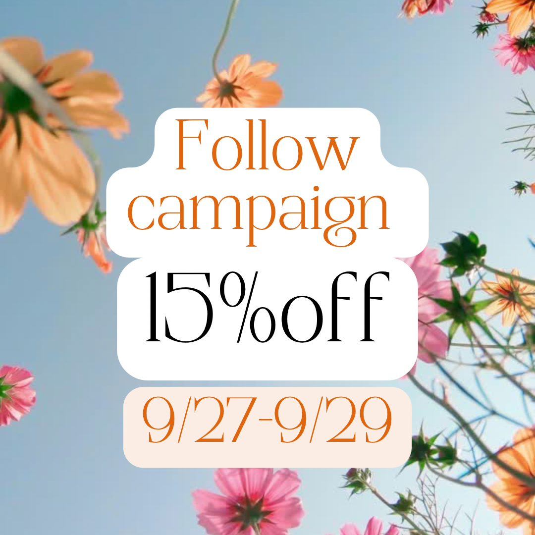 フォロー割15%off!!!!!