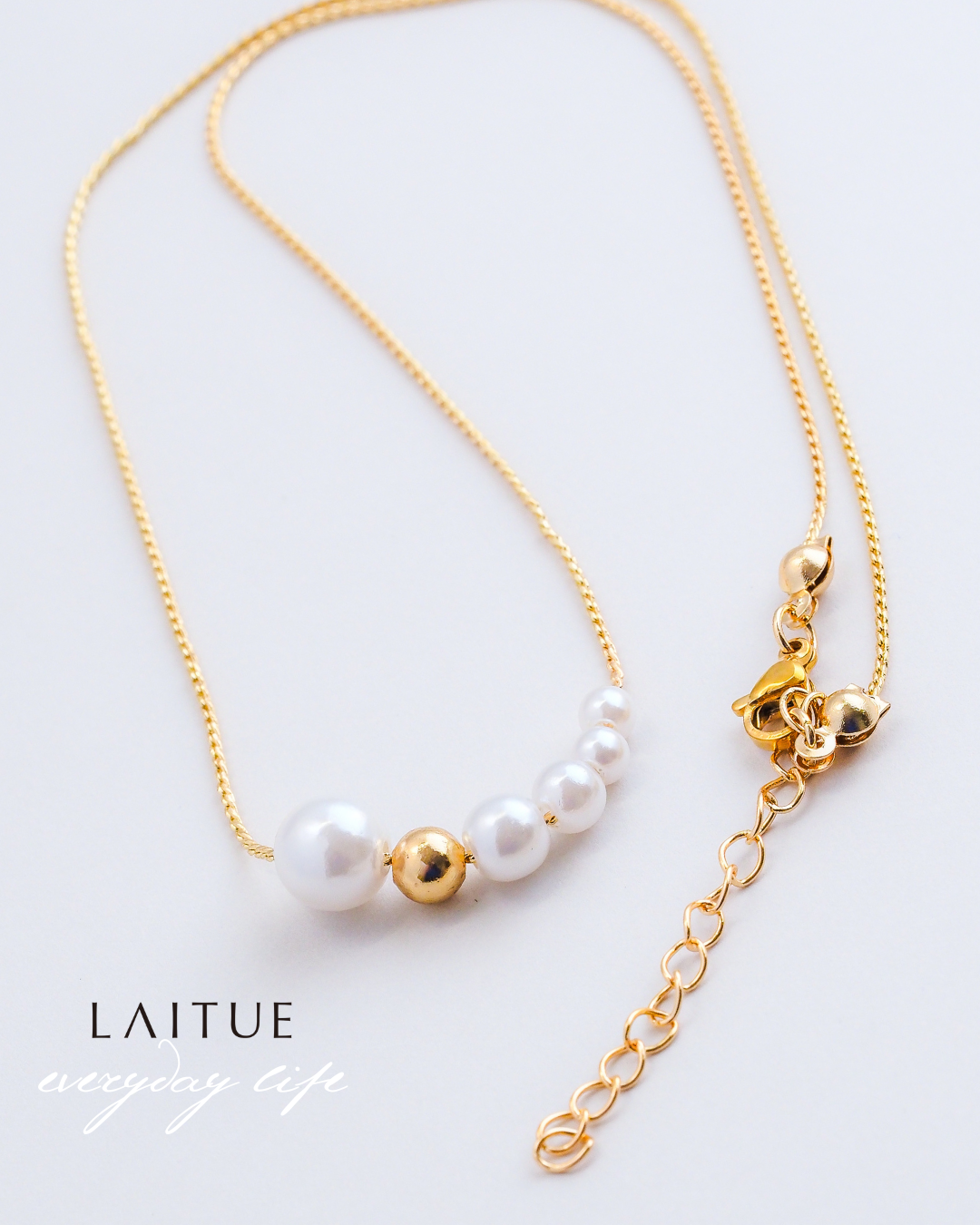 心弾む春につけたい！laitueのパールデザインネックレス