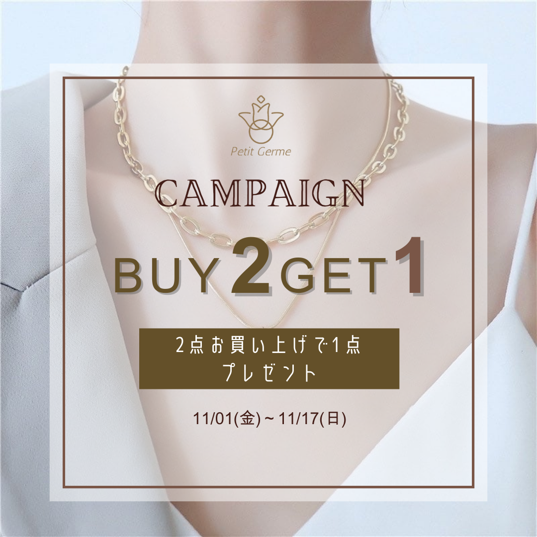 2024.11.01　2点お買上で1点プレゼントキャンペーン！～11/17