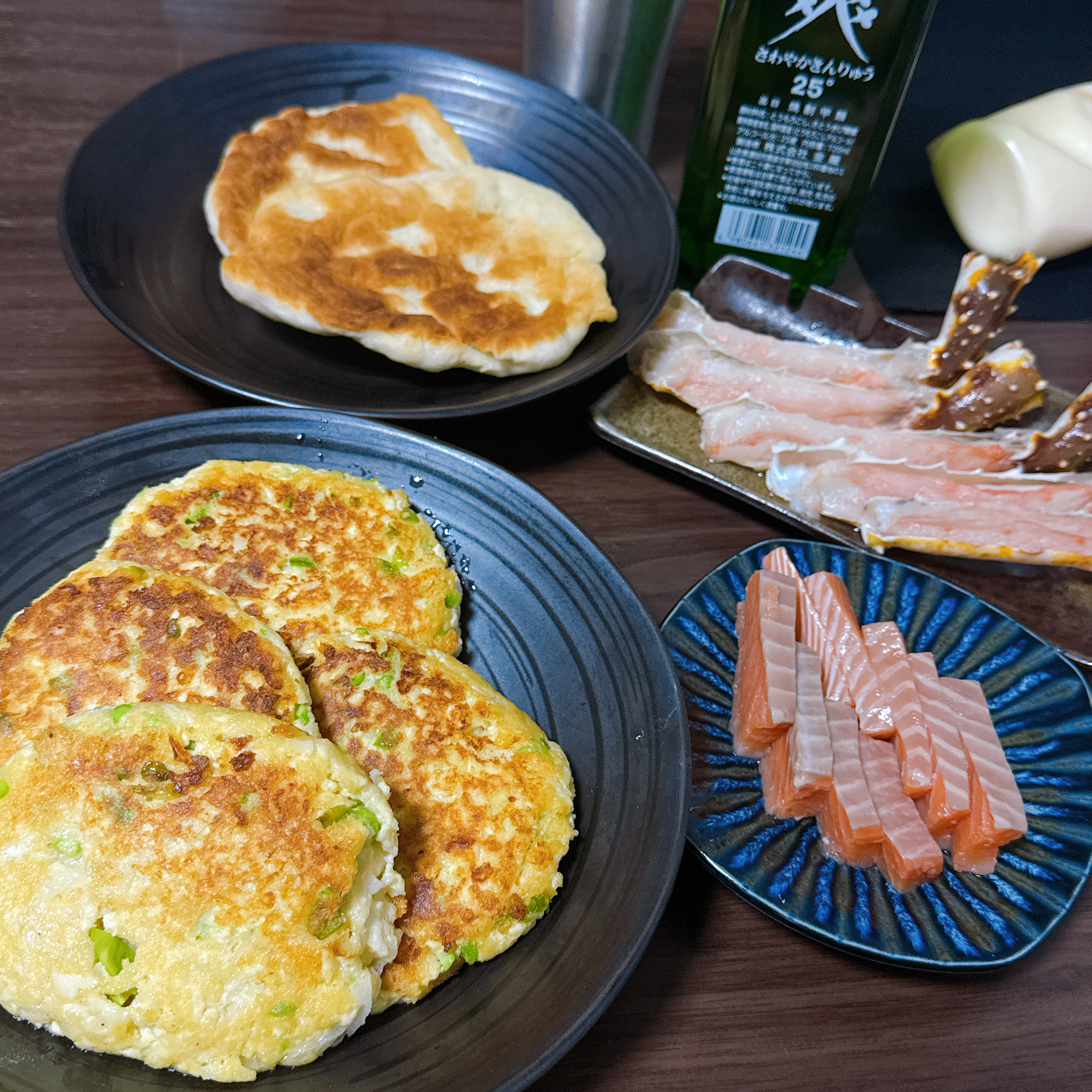 タラバガニ刺しで、ちょっと贅沢な家飲み