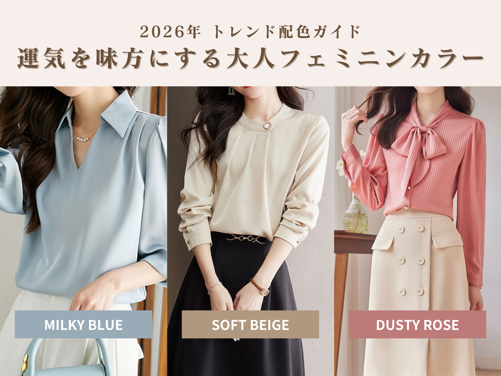【2026年トレンドカラー】 運気を味方にする大人フェミニンカラー✨