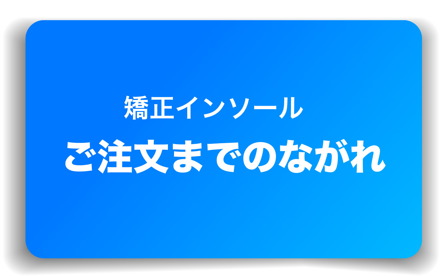 矯正インソール　ご注文のながれ