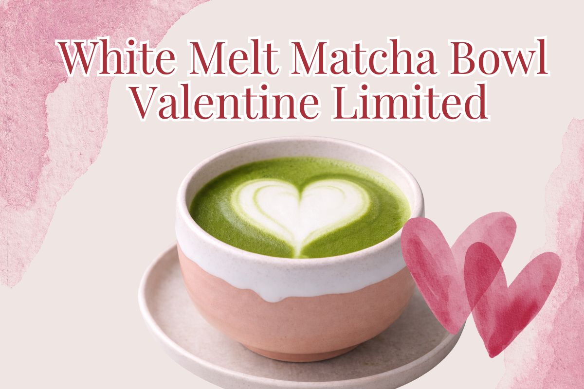 ♡ White Melt Matcha Bowl – Valentine Limited ♡