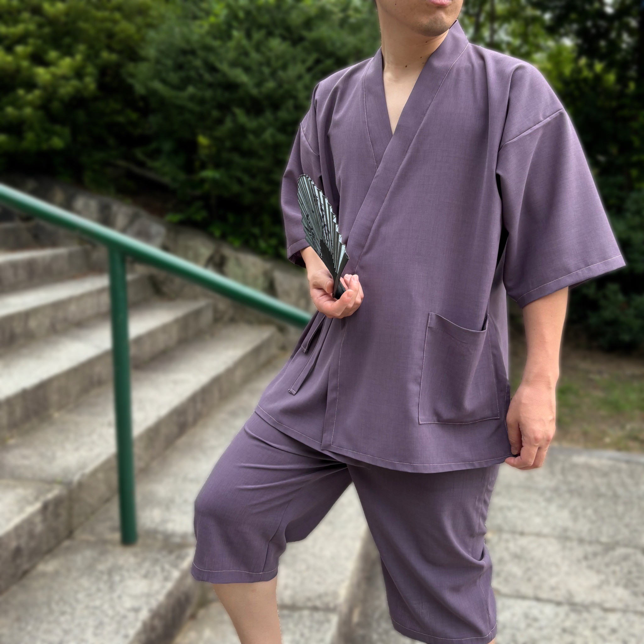 接触冷感 ナチュラルストレッチを使って甚兵衛を作ってみました