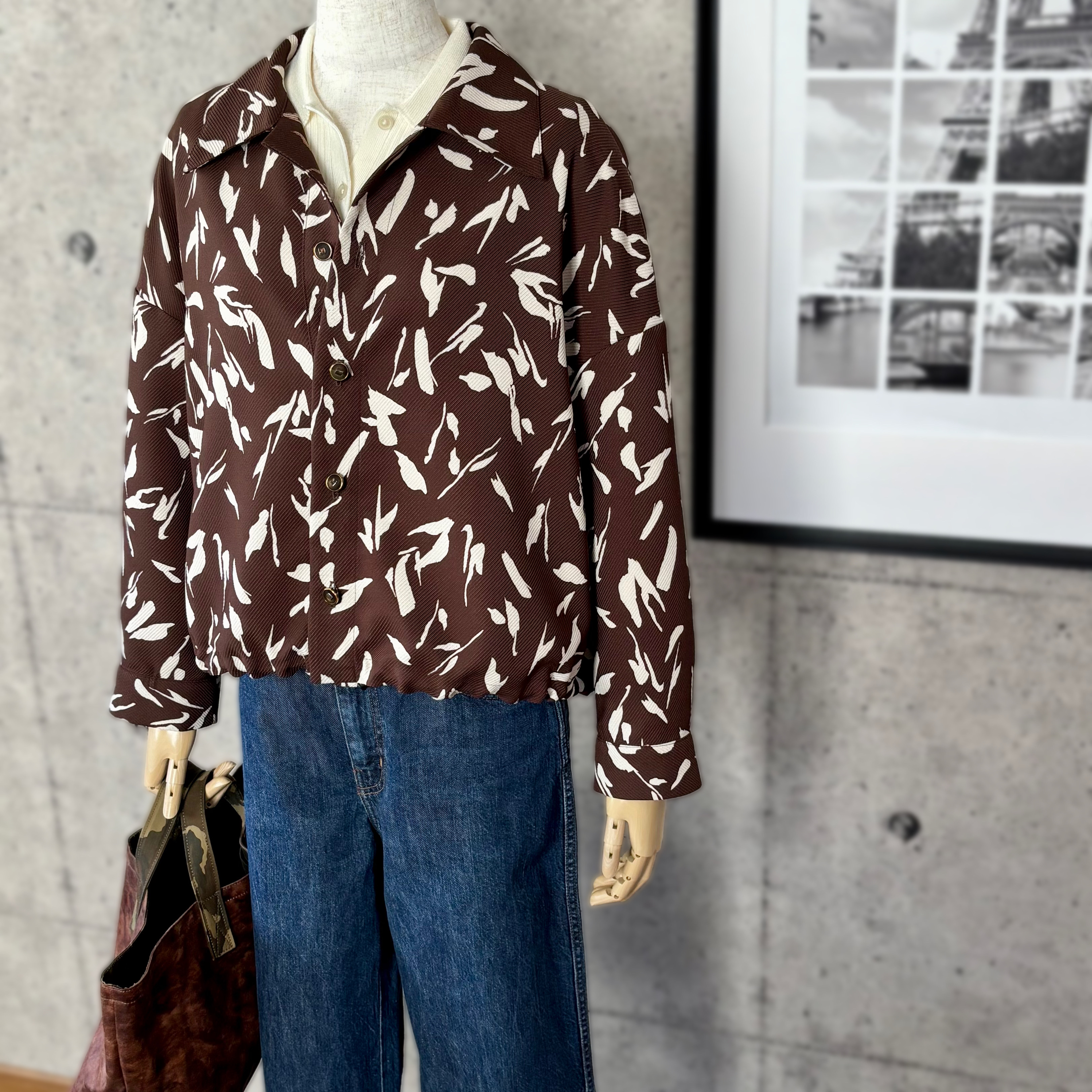 ウーリーファンシーツイルを使ってブルゾンを作ってみました