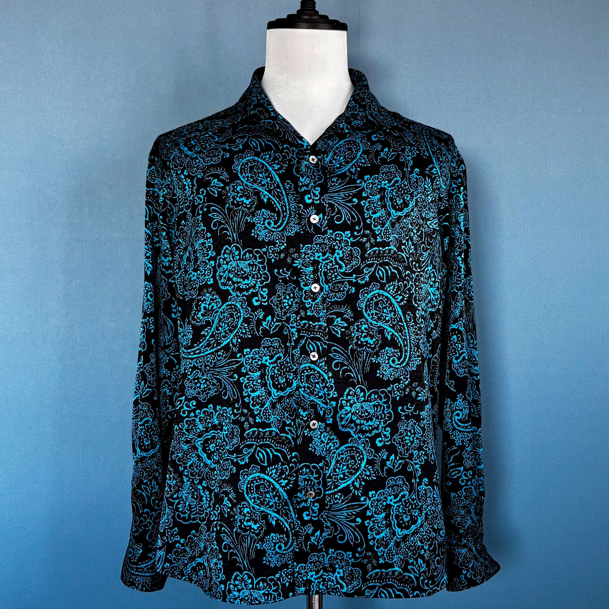 シルデューサテンジャガードを使ってメンズシャツを作ってみました