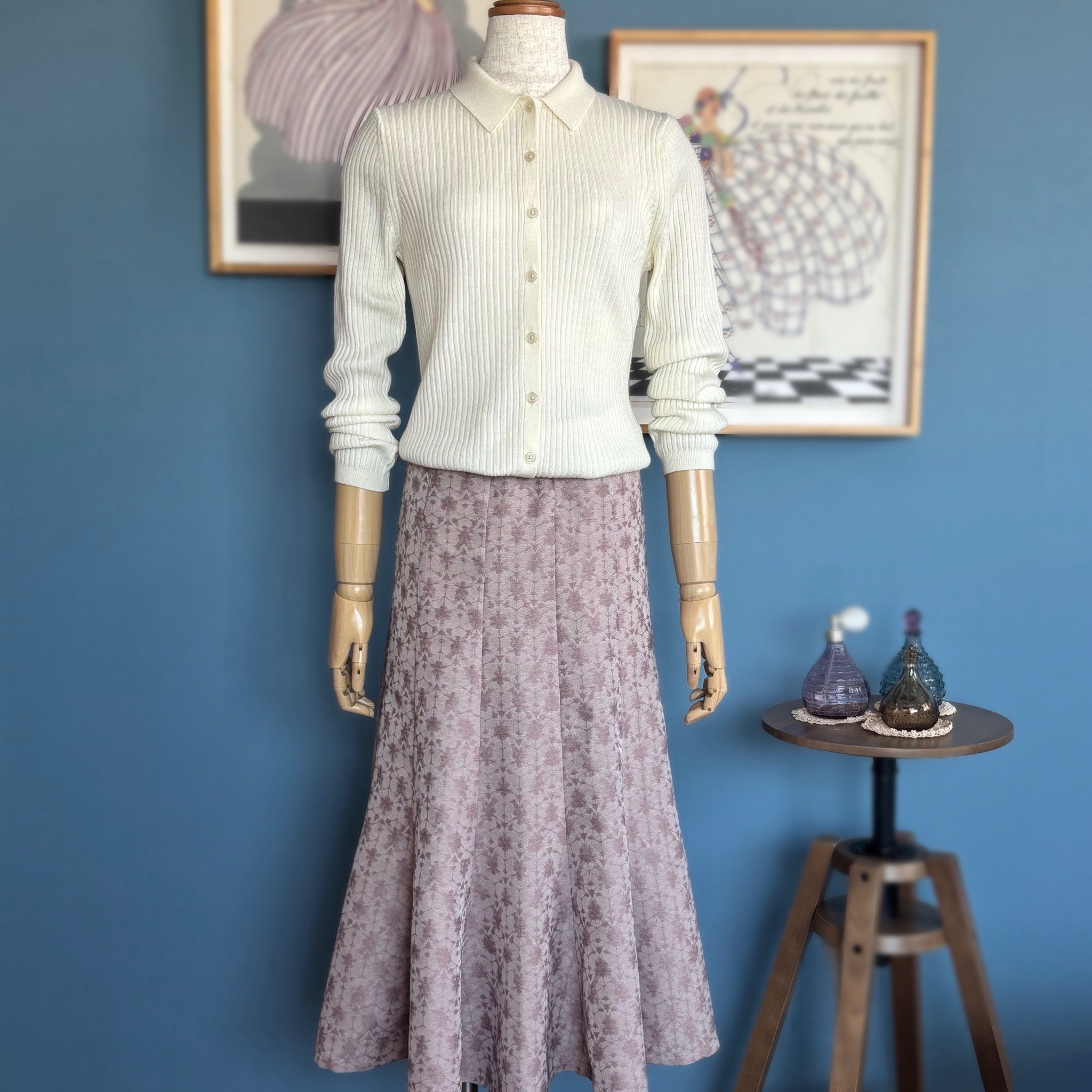 リネンライクジャガードを使ってスカートを作ってみました