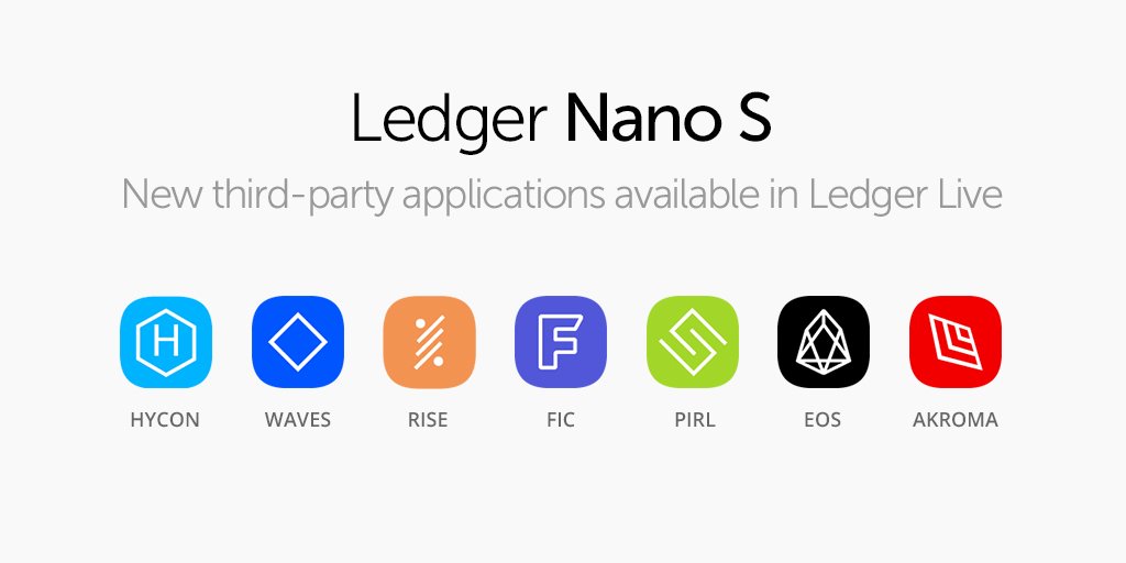 Ledger Nano SにEOS他外部ウォレットでの対応通貨が増えました