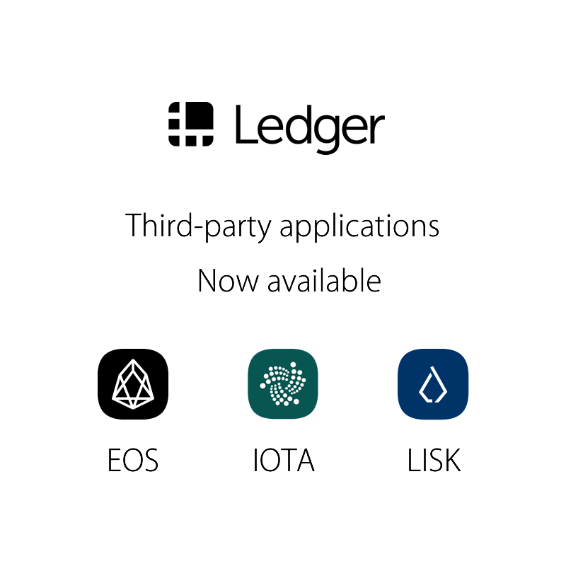 Ledger Nano S対応のLISK,IOTA,EOSのサードパーティアプリの使い方