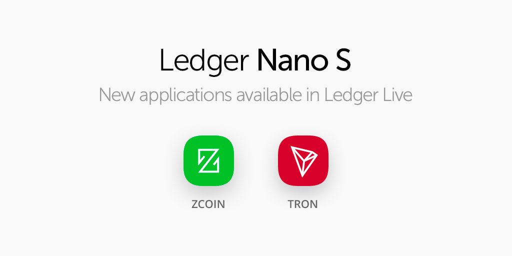 Ledger Nano SでTRON（TRX）の保管ができるようになりました。