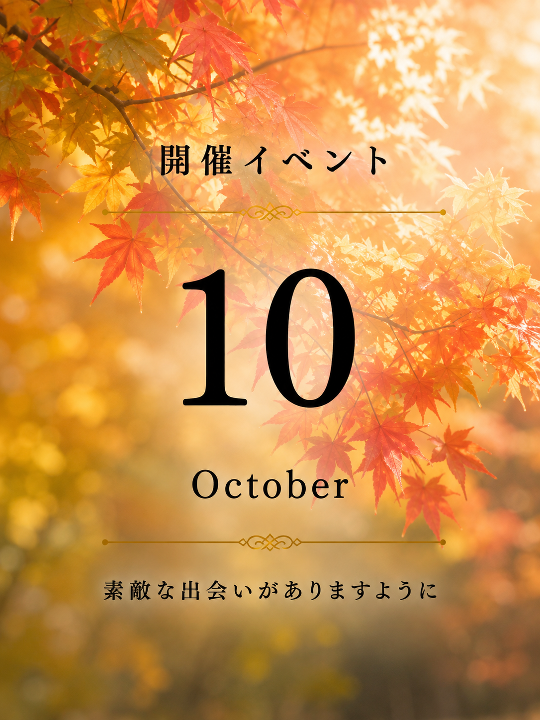 10月　開催イベントのお知らせ