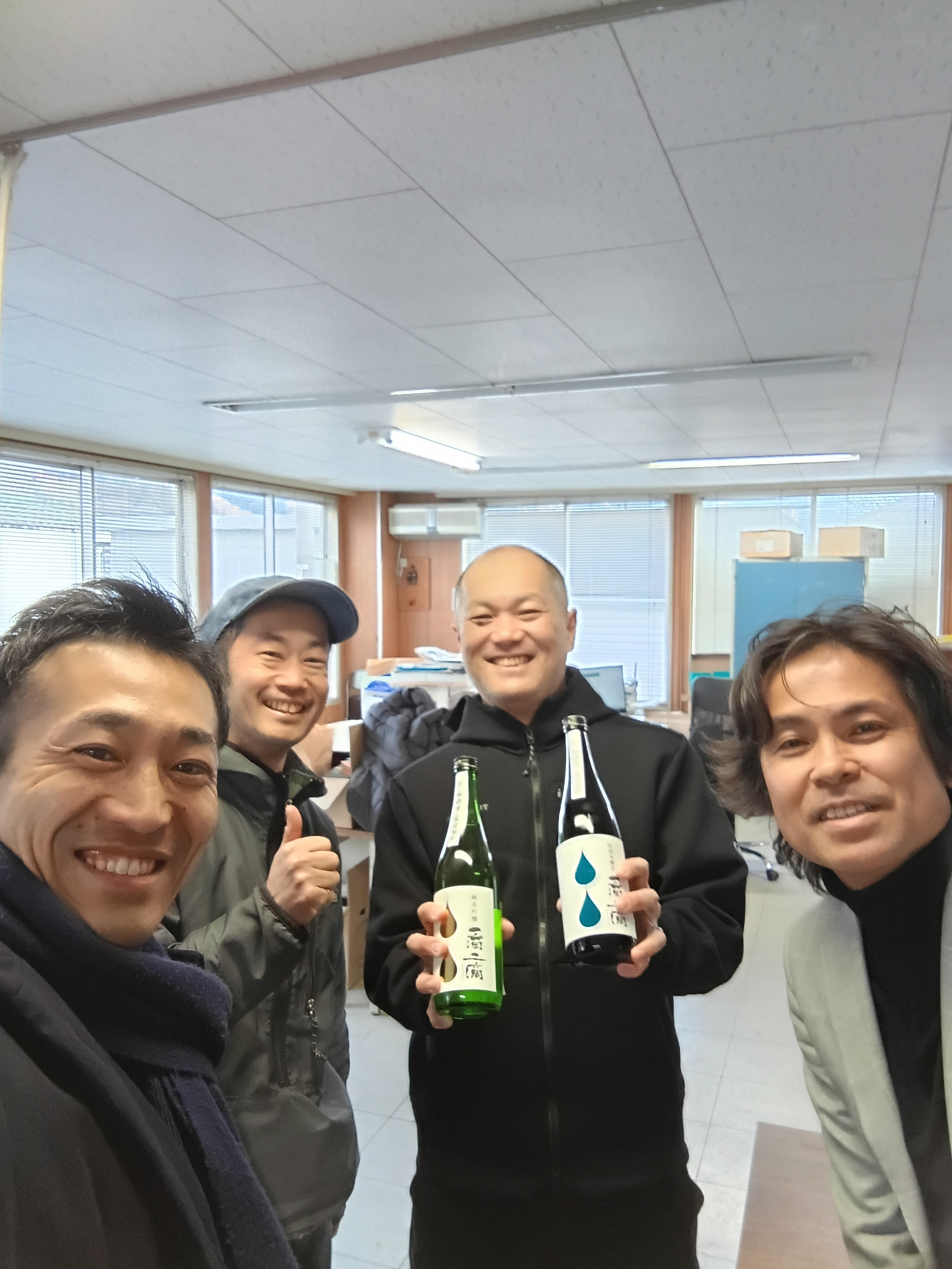 長野県中野市・志賀泉酒造さんへ蔵見学。シンガポールSAKURAYAの岩下さんと。